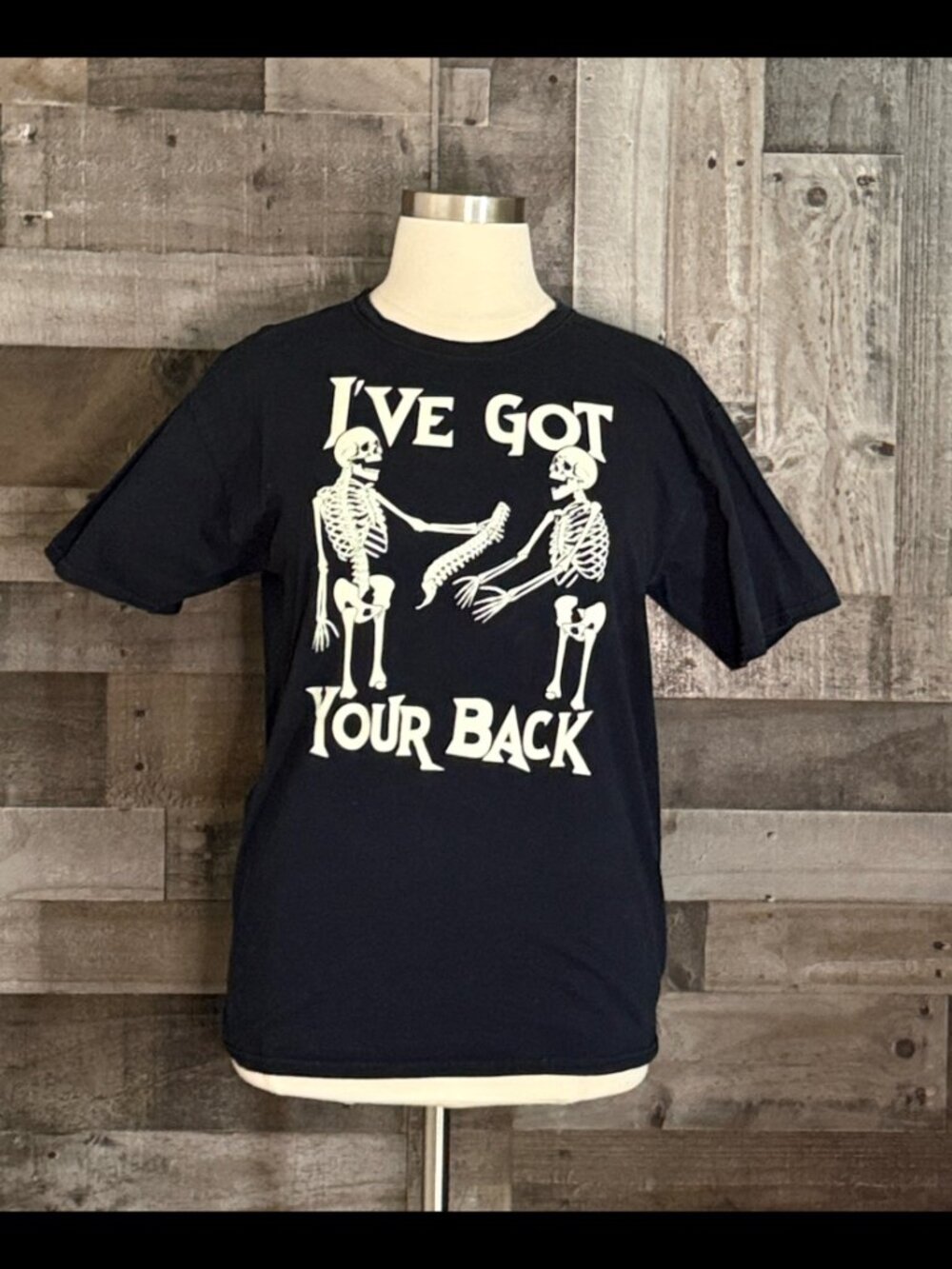 Men's Glow In The Dark skeleton shirt large Halloween party creepy horror fall